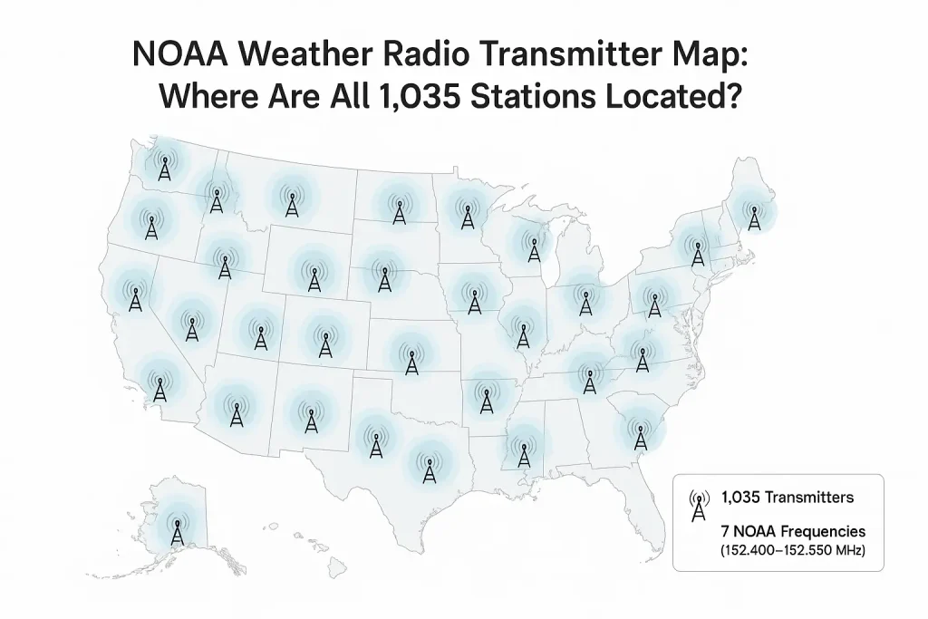 NOAA Weather Radio Transmitter Map: Where Are All 1,035 Stations Located?
