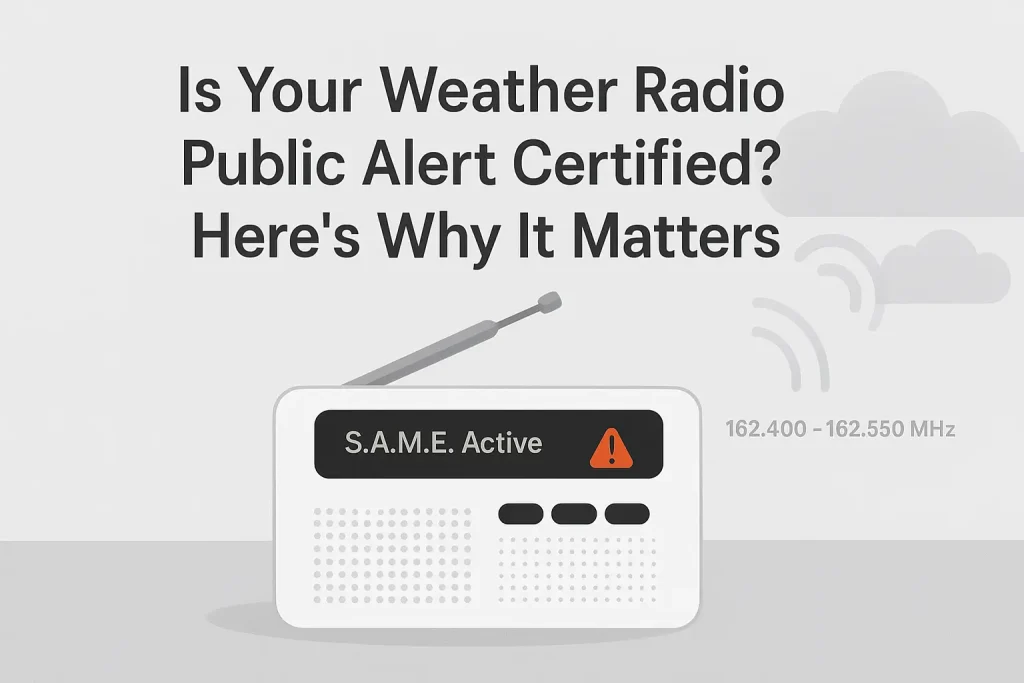 Is Your Weather Radio Public Alert Certified? Here's Why It Matters