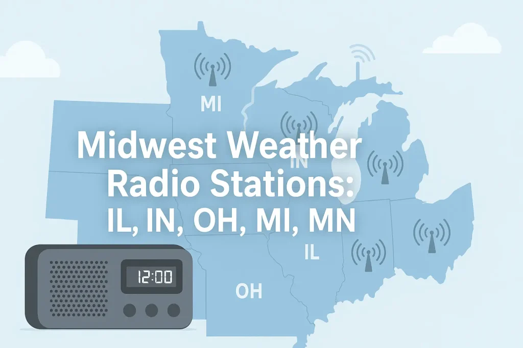 Midwest Weather Radio Stations: IL, IN, OH, MI, MN