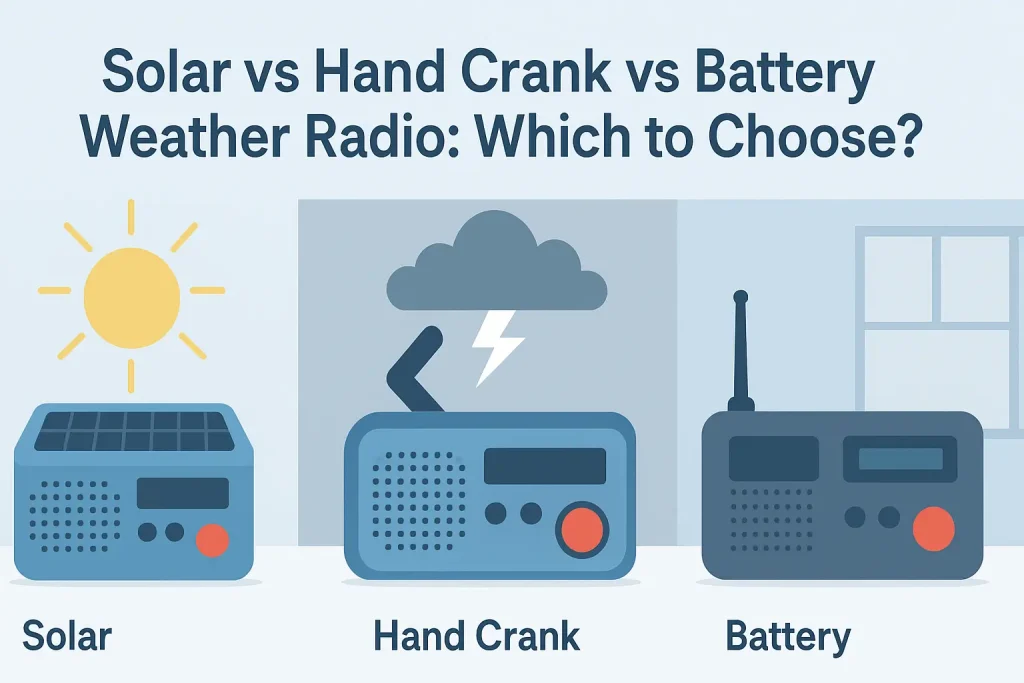 Solar vs Hand Crank vs Battery Weather Radio: Which to Choose?