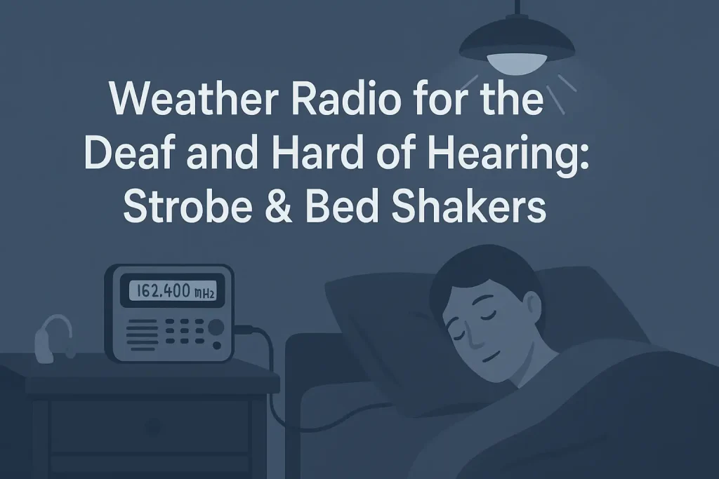Weather Radio for the Deaf and Hard of Hearing: Strobe & Bed Shakers