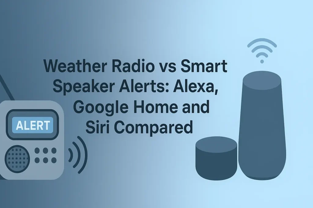 Weather Radio vs Smart Speaker Alerts: Alexa, Google Home and Siri Compared