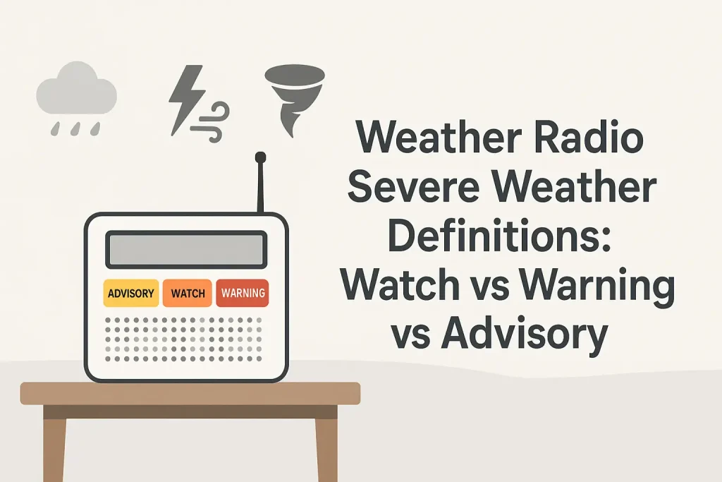 Weather Radio Severe Weather Definitions: Watch vs Warning vs Advisory