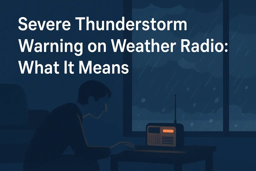 Severe Thunderstorm Warning on Weather Radio: What It Means